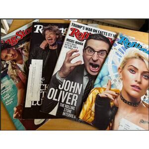 Lot of 4 The Rolling Stone Magazines from 2016 + 2017 Bruno Mars John Oliver